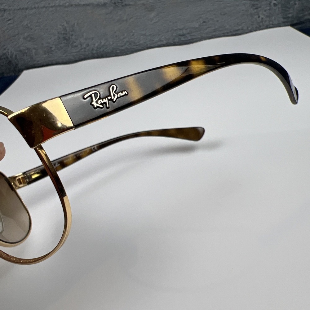 RAY-BAN RB 3386 001/13 GOLD HAVANA GRADIENT AUTHENTIC FRAMES SUNGLASSES 63-13 - Picture 11 of 15